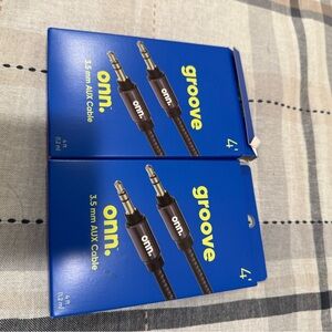 Onn Black 3.5mm AUX Cable - 4ft